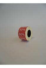 % ROOD - sale sticker