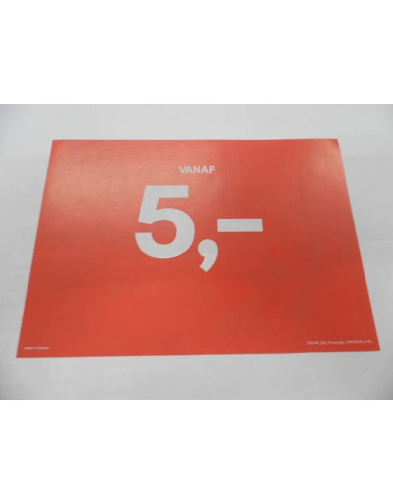 A5 Picturesign Saleprijs 5,00  21x14.8cm(rood)