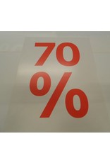 Window sign sale bord 70%(wit)