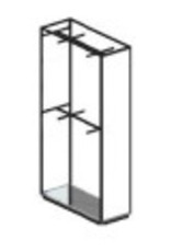 Store Development 152796 FL.CABINET,BL/GLASS,DOUBLE HANG,WIDE