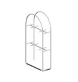 Store Development Backdrop Floor CABINET,ARCH,WH,WIDE,DOUBLE HANG