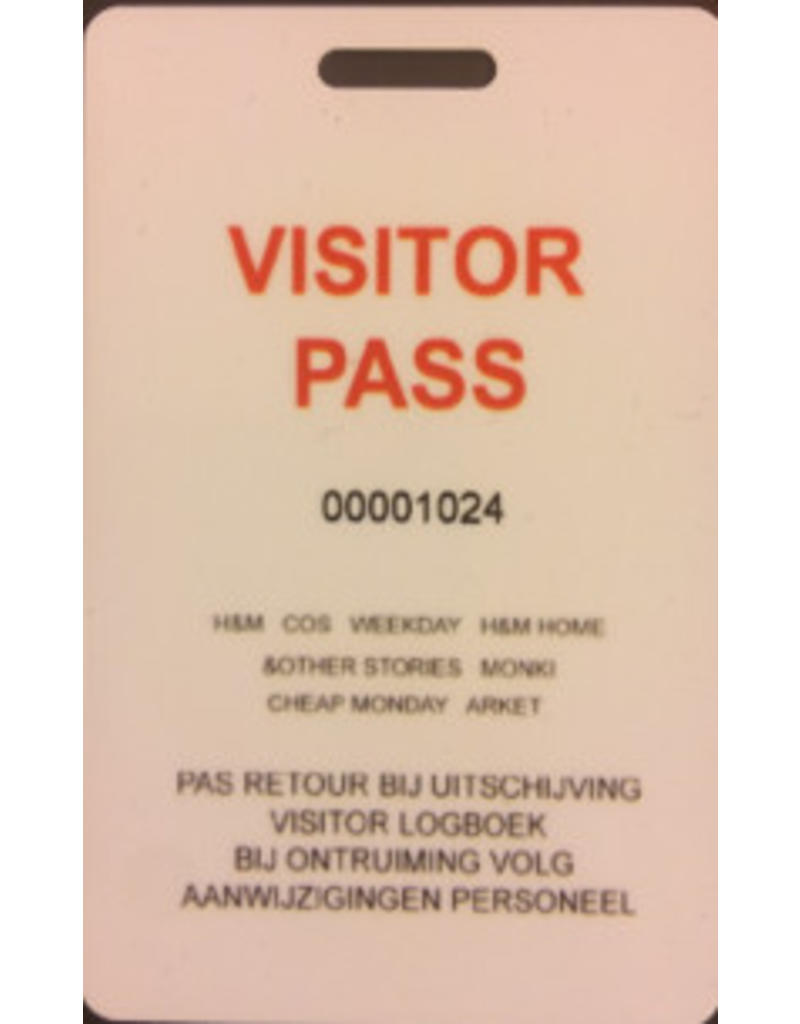 Visitor pass ( max. 5 per bestelling)