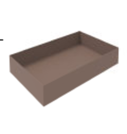 Store Development DISPLAY TRAY, METAL, SMALL, QUARTS GREY