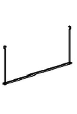 Store Development COMBI, HANGER F F.SINGLE STAND-LONG, BLACK