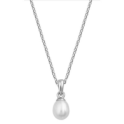 vDam Witgouden Ketting Met Parel vDam Witgouden Ketting Met Parel