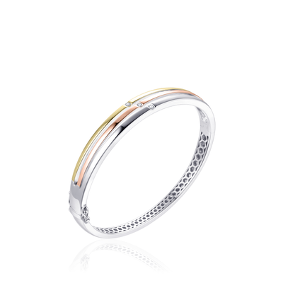 Gisser Tricolor Armband met Zirconia SB18T Gisser Tricolor Armband met Zirconia SB18T