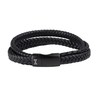 AZE Jewels ⋈ AZE armband Iron Three String Black-on-Black AZ-BL002-D-195 AZE Jewels ⋈ AZE armband Iron Three String Black-on-Black AZ-BL002-D-195