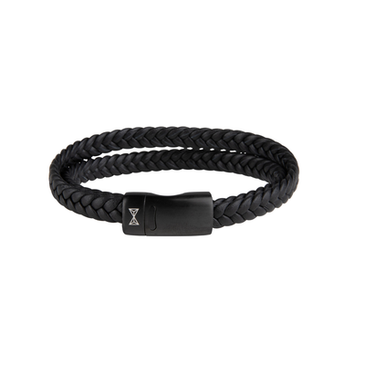 AZE Jewels ⋈ AZE armband Double Flat String Black-on-Black AZ-BL008-C-195 AZE Jewels ⋈ AZE armband Double Flat String Black-on-Black AZ-BL008-C-195