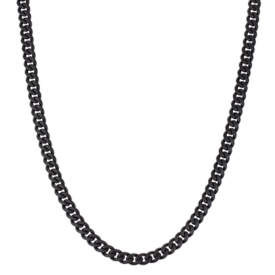 AZE Jewels ⋈ AZE ketting gourmette eight - Noir AZ-NL006-B-060 AZE Jewels ⋈ AZE ketting gourmette eight - Noir AZ-NL006-B-060