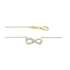 Gouden Ketting infinity zirkonia 42cm * Gouden Ketting infinity zirkonia 42cm *