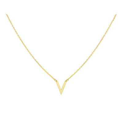 Gouden ketting hanger met V 4019320 Gouden ketting hanger met V 4019320