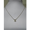 Gouden Ketting letter R met diamant Gouden Ketting letter R met diamant
