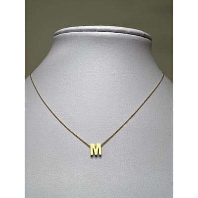 Gouden Ketting letter M Gouden Ketting letter M