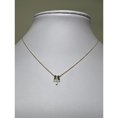 Gouden Ketting met diamant hanger Gouden Ketting met diamant hanger