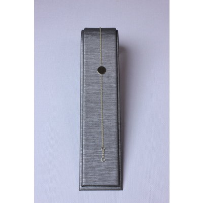 Gouden armband 19cm met rondje Gouden armband 19cm met rondje