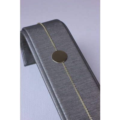 Gouden Armband met rond plaatje Gouden Armband met rond plaatje