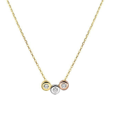 Gouden Ketting drie kleuren met zirconia Gouden Ketting drie kleuren met zirconia