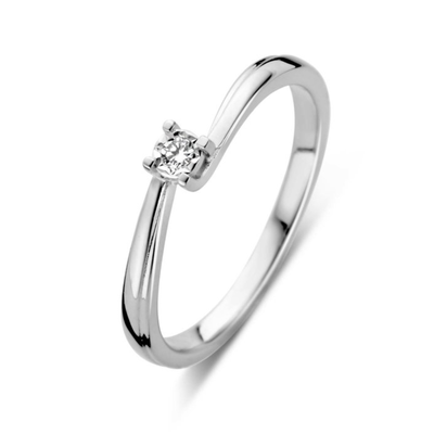 Rosa Di Luca Rosa Di Luca Zilveren ring met diamant Rosa Di Luca Rosa Di Luca Zilveren ring met diamant