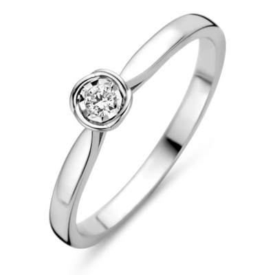 Rosa Di Luca Rosa Di Luca zilveren ring met diamant 619.111.56 Rosa Di Luca Rosa Di Luca zilveren ring met diamant 619.111.56