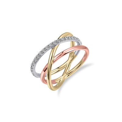 Gisser Gouden Ring met zirconia VTR054 Gisser Gouden Ring met zirconia VTR054