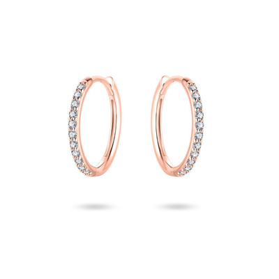Gisser Rosé Gouden Oorsieraden met zirconia VRKCK1/15 Gisser Rosé Gouden Oorsieraden met zirconia VRKCK1/15