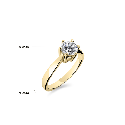 Gisser Gouden Ring met zirkonia VGR003 Gisser Gouden Ring met zirkonia VGR003