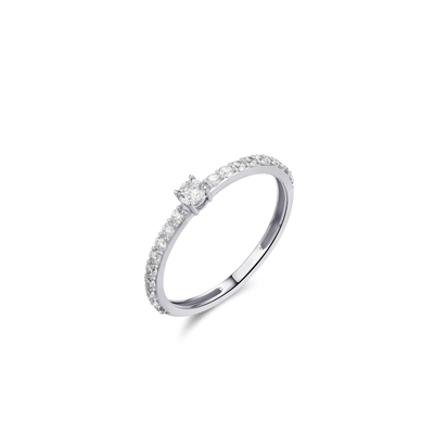 Gisser Witgouden Ring met zirkonia VWR015 Gisser Witgouden Ring met zirkonia VWR015