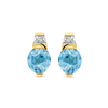 Joy & Julia Gouden oorsieraden met blauwe topaas Joy & Julia Gouden oorsieraden met blauwe topaas