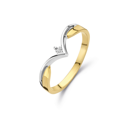 Joy & Julia Gouden Ring met diamant Joy & Julia Gouden Ring met diamant