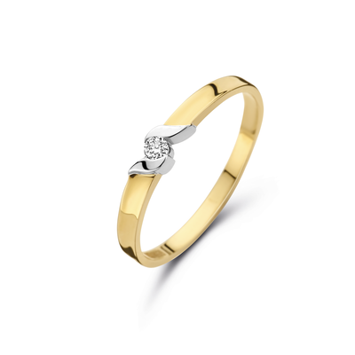 Joy & Julia Gouden Ring met diamant 199.831.18 Joy & Julia Gouden Ring met diamant 199.831.18