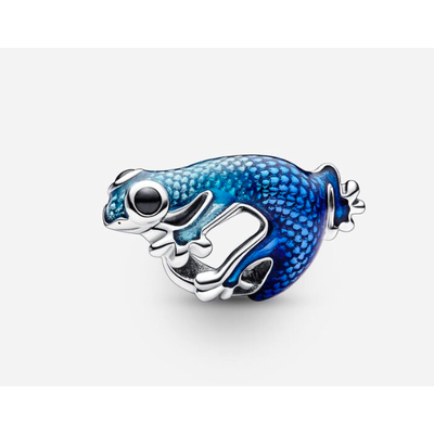 Pandora Pandora Metallic Blue Gecko Charm 792701C01 Pandora Pandora Metallic Blue Gecko Charm 792701C01