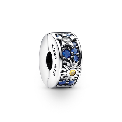 Pandora Pandora Celestial Sun, Star & Moon Clip Charm 792681C01 Pandora Pandora Celestial Sun, Star & Moon Clip Charm 792681C01