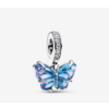 Pandora Pandora Blue Murano Glass Butterfly Dangle Charm 792698C01 Pandora Pandora Blue Murano Glass Butterfly Dangle Charm 792698C01