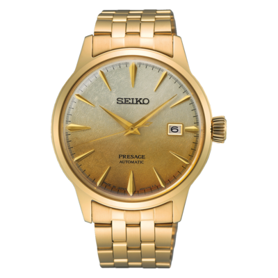 Seiko Global Brands Seiko Presage Cocktail Gold Champagne SRPK46J1 Seiko Global Brands Seiko Presage Cocktail Gold Champagne SRPK46J1