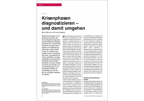 Krisenphasen diagnostizieren – und damit umgehen