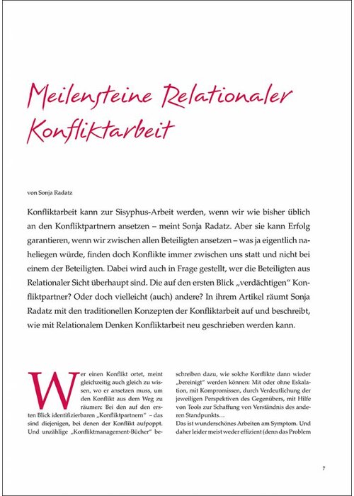 Meilensteine Relationaler Konfliktarbeit