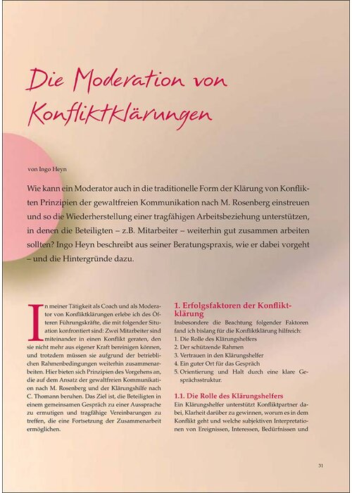 Die Moderation von Konfliktklärungen