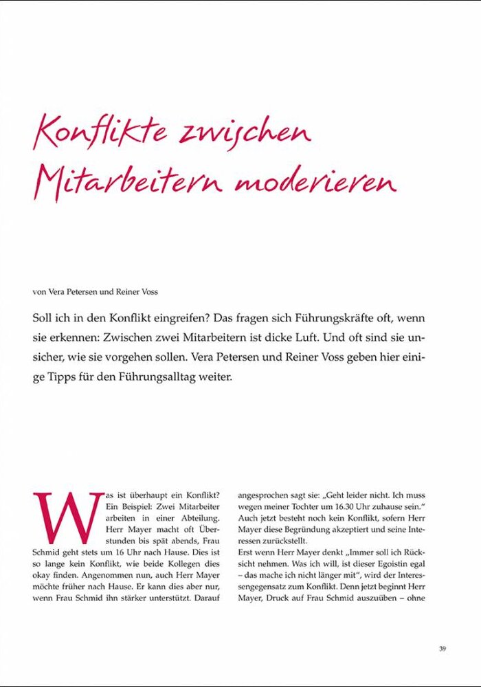 Konflikte zwischen Mitarbeitern moderieren