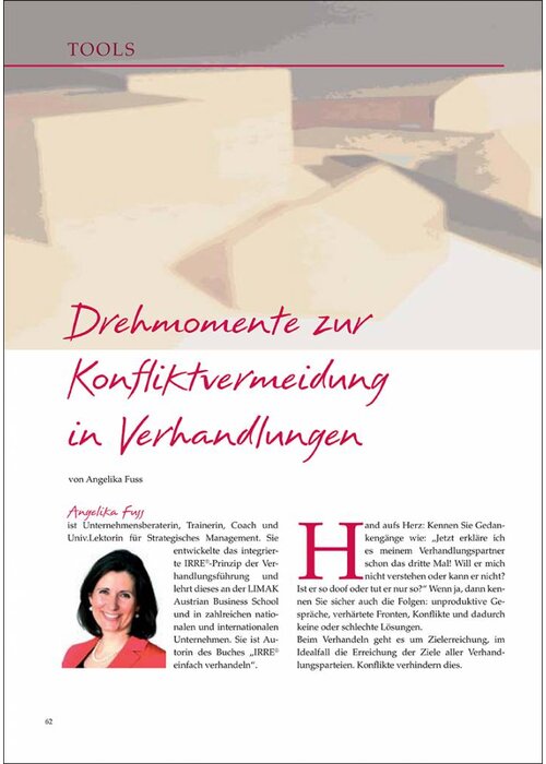 Drehmomente zur Konfliktvermeidung in Verhandlungen