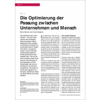 Die Optimierung der Passung zwischen Unternehmen und Mensch