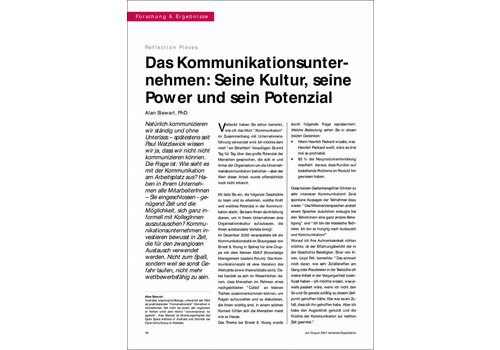 Das Kommunikationsunternehmen: Seine Kultur, seine Power und sein Potential