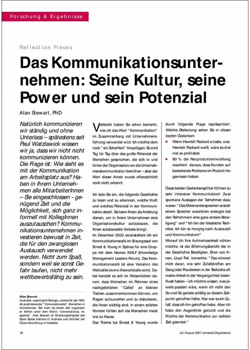 Das Kommunikationsunternehmen: Seine Kultur, seine Power und sein Potential