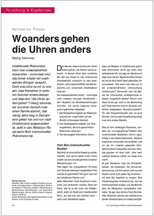 Woanders gehen die Uhren anders