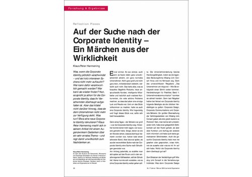 Auf der Suche nach der Corporate Identity – Ein Märchen aus der Wirklichkeit