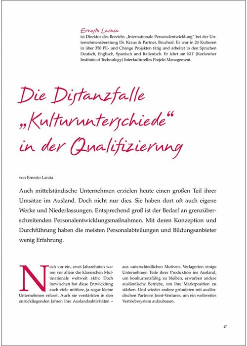 Die Distanzfalle „Kulturunterschiede“ in der Qualifizierung