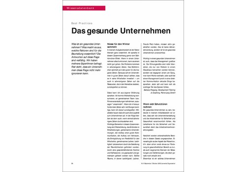 Das gesunde Unternehmen