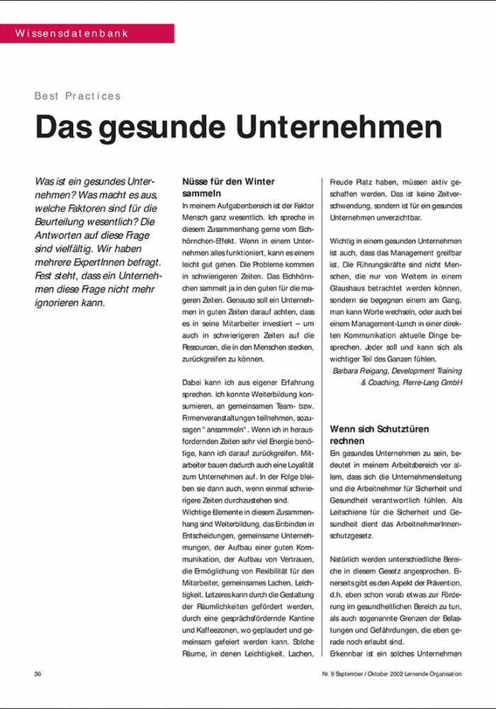 Das gesunde Unternehmen