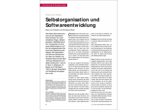 Selbstorganisation und Softwareentwicklung