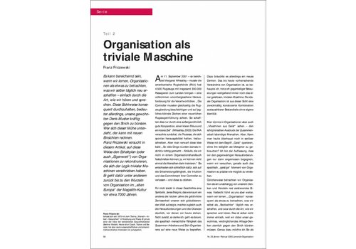 Organisation als triviale Maschine