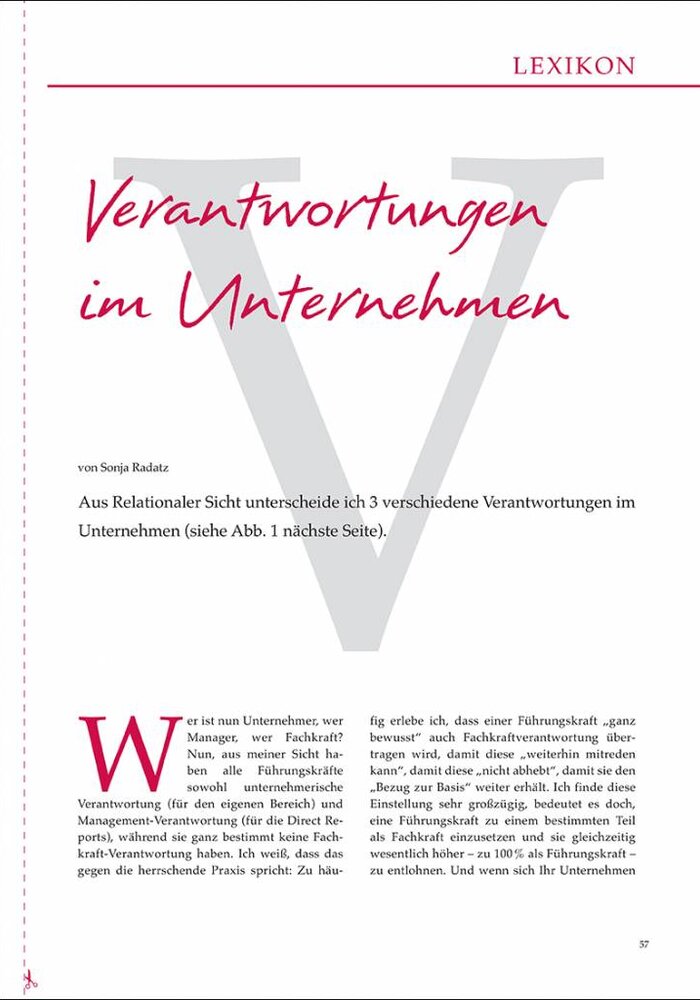Verantwortungen im Unternehmen